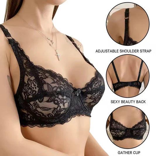 Women Bras Non-paded Plus Size Steel Ring Push Up Bra