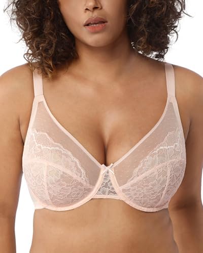 HSIA Women’s Lace Minimizer Bra – Full Coverage Lift & Support