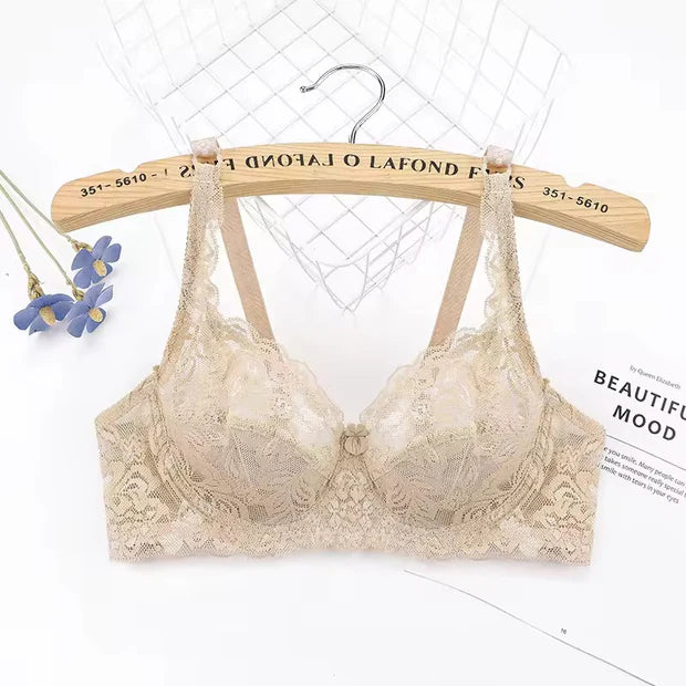 Women Bras Non-paded Plus Size Steel Ring Push Up Bra