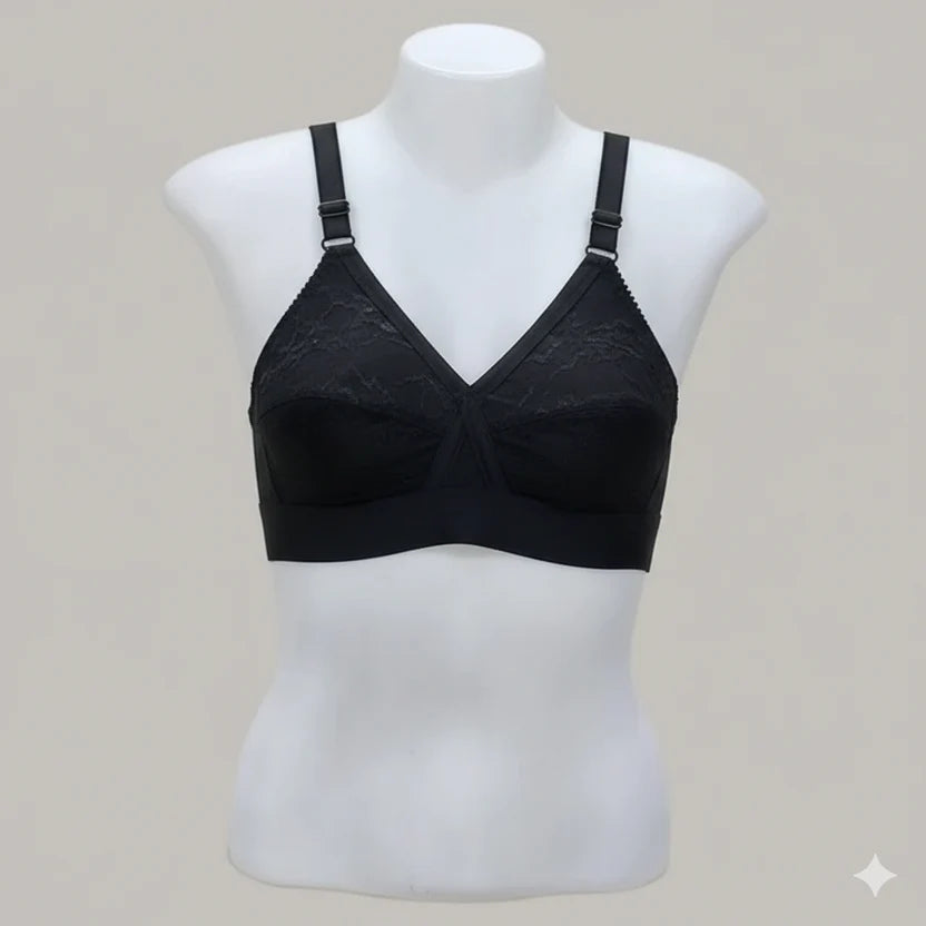 Pack of 2 Cotton Embroided Bra - Non-Padded & Non-Wired