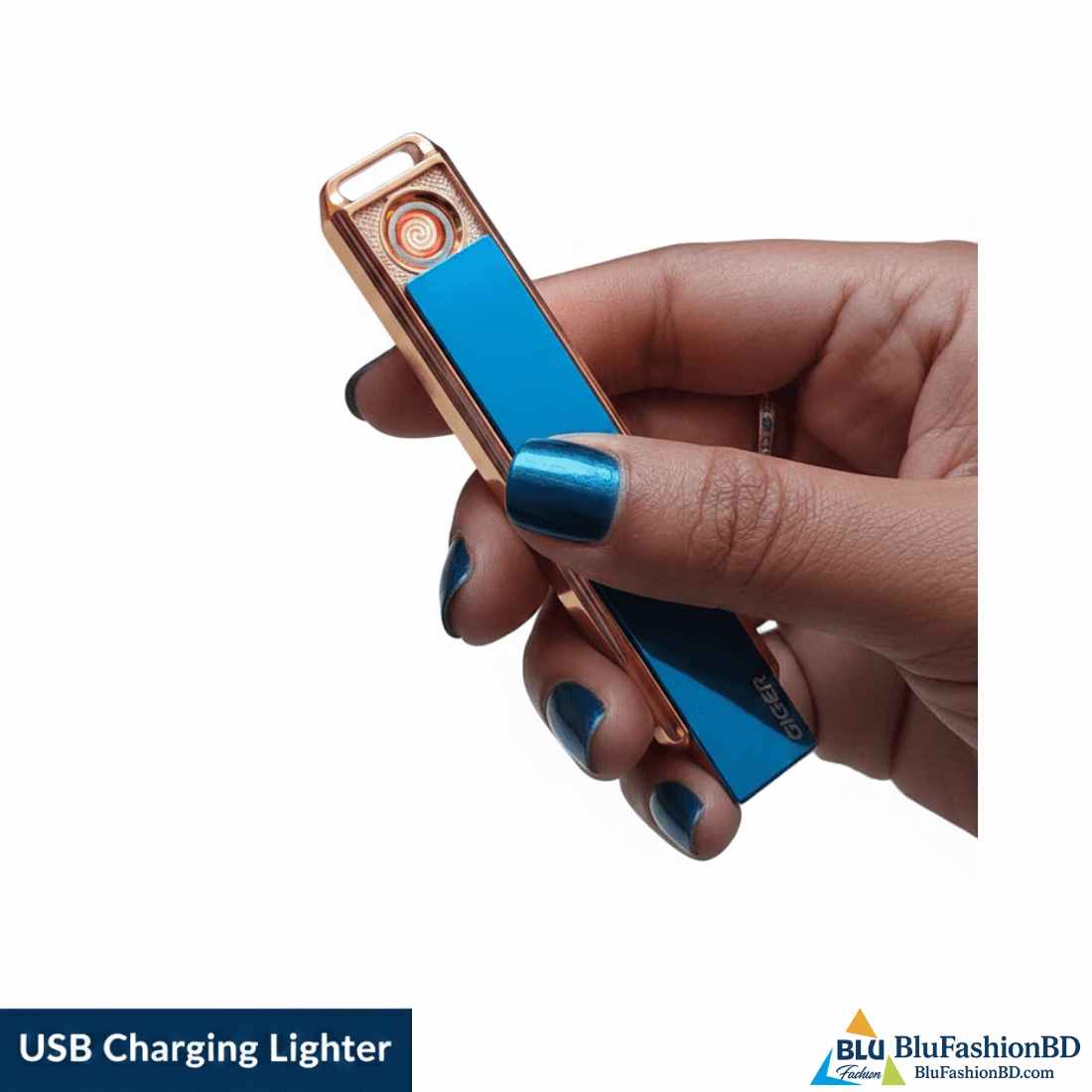 USB Rechargeable Electric Lighter – Windproof Portable Metal Lighter